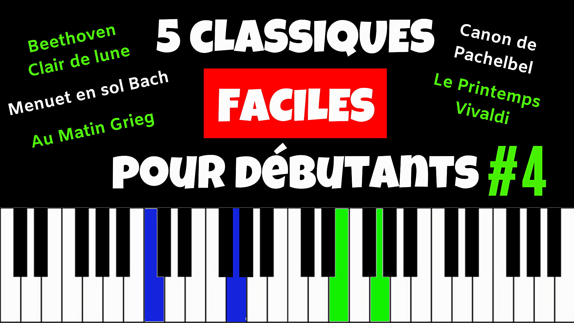 10 chansons faciles pour débuter le piano.